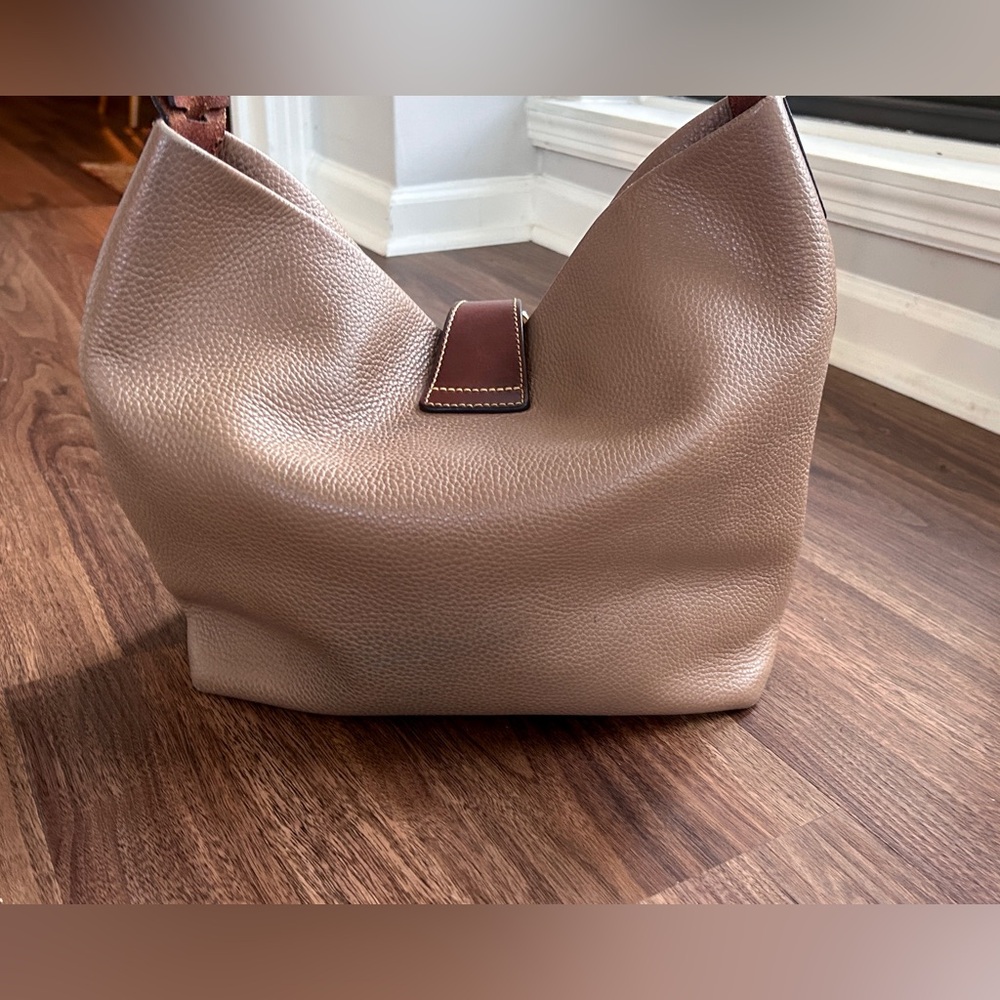 DOONEY & BOURKE Brown Pebble Leather Derby Hobo Slouchy Crossbody Bag Heritage - Picture 9 of 16